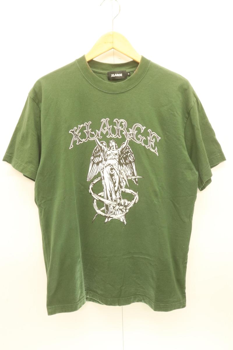 Rakuten - 【中古】 X-LARGE メンズTシャツ M FREE WILL S S TEE X-LARGE M 緑 グリーン プリント