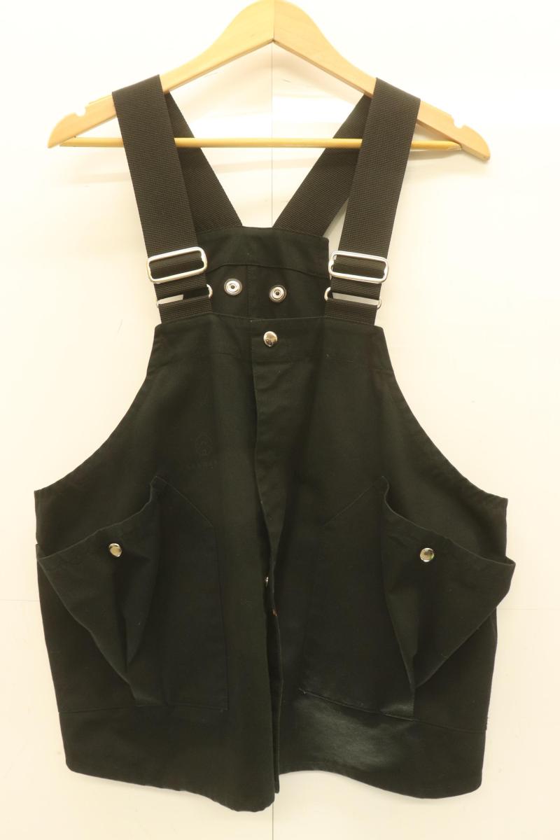 Rakuten - 【中古】 HOBO メンズベスト ジレ -- COTTON TWILL VEST HOBO -- 黒 ブラック ロゴ