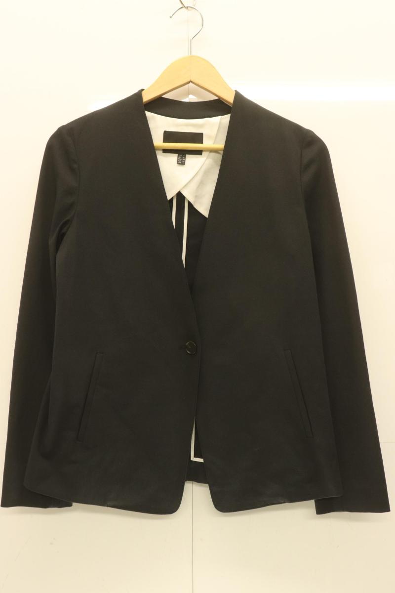 Rakuten - 【中古】 ICB レディースジャケット 11 ノーカラージャケット ICB 11 黒 ブラック 無地