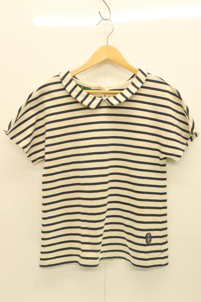 Rakuten - 【中古】 Le minor レディースカットソー -- 半袖カットソー Le minor -- ベージュ 肌色 紺 ネイビー ボーダー