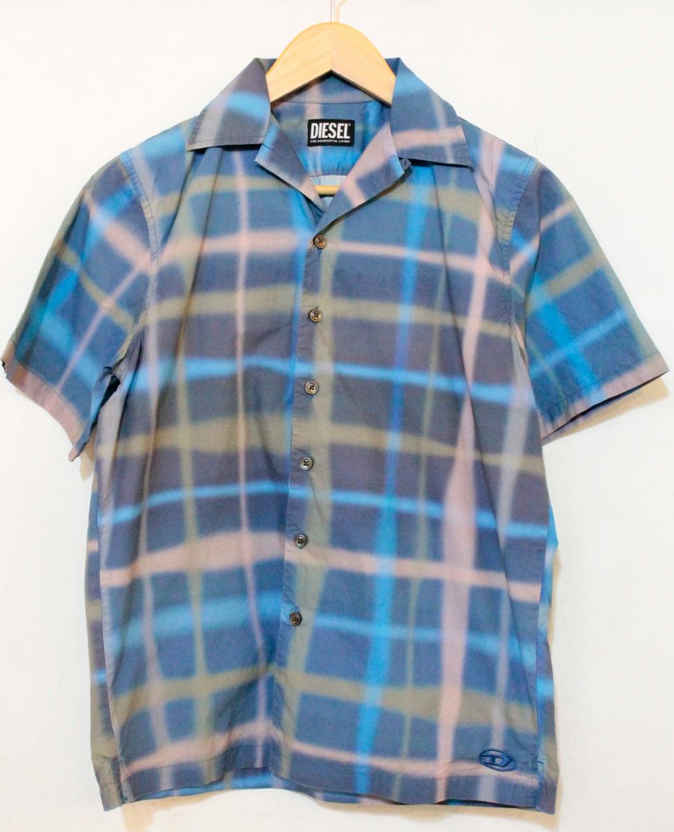 Rakuten - 【中古】 DIESEL レディース半袖シャツ 36 DIESEL/S-FRANK-CHECK/36/マルチカラー/チェック/A10199