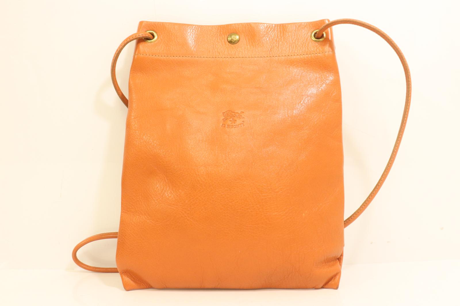 Rakuten - 【中古】 IL BISONTE レディースショルダーバッグ -- ショルダーバッグ IL BISONTE -- 茶 ブラウン レザー