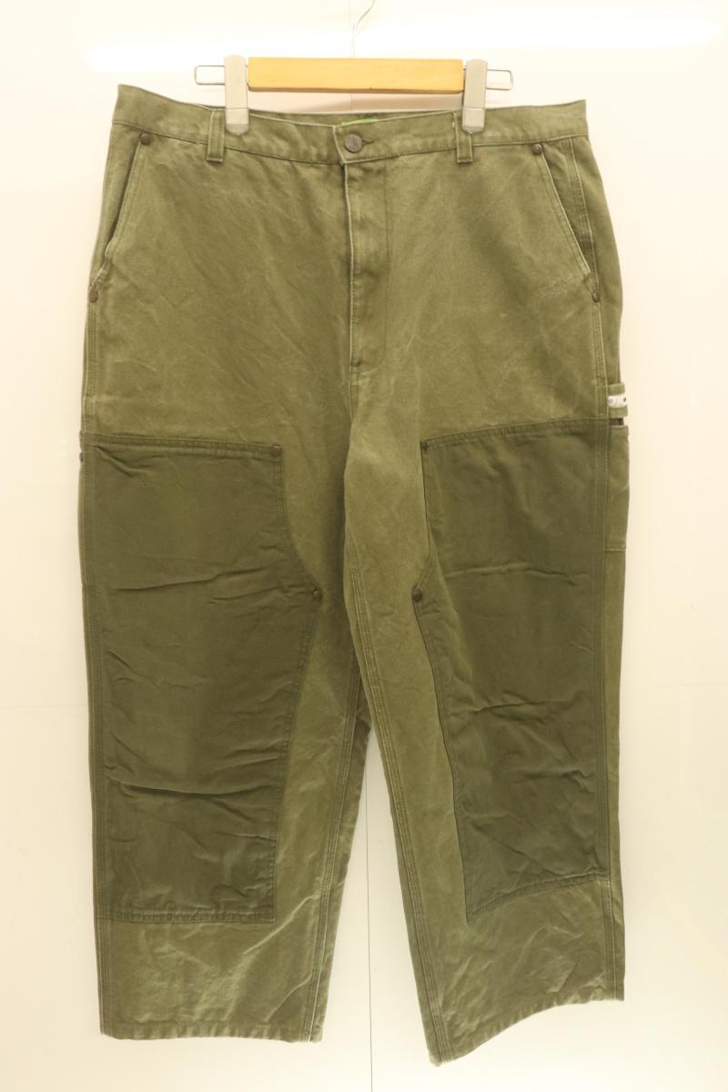 Rakuten - 【中古】 HUF メンズペインターパンツ 34 ダブルニーペインターパンツ HUF 34 カーキ