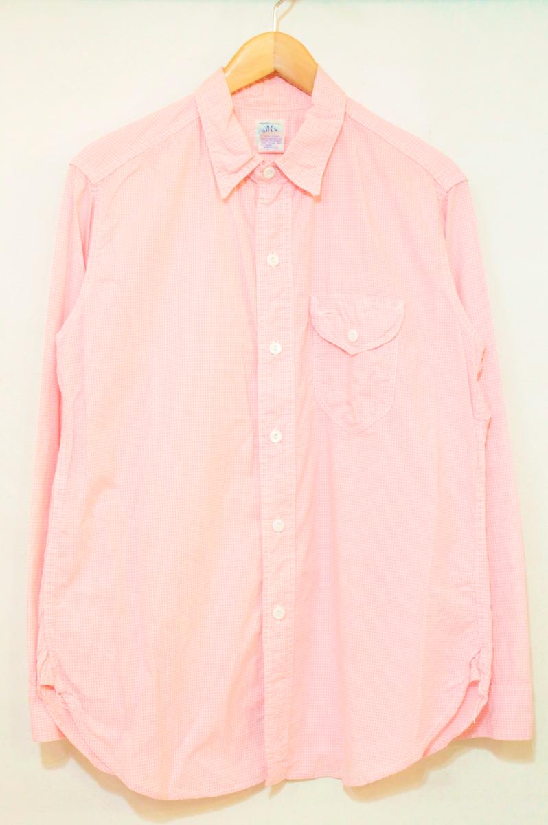 Rakuten - 【中古】 POST O'ALLS メンズ長袖シャツ L POST O'ALLS/長袖シャツ/L/ピンク 桃/ギンガムチェック