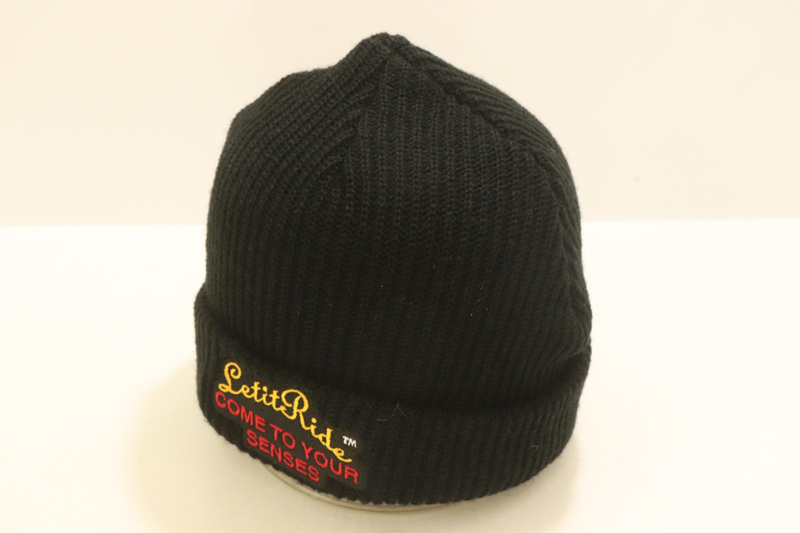 Rakuten - 【中古】 LIRC Knit Cap Let it Ride メンズニットキャップ -- LIRC Knit Cap Let it Ride -- 黒 ブラック ワッペン