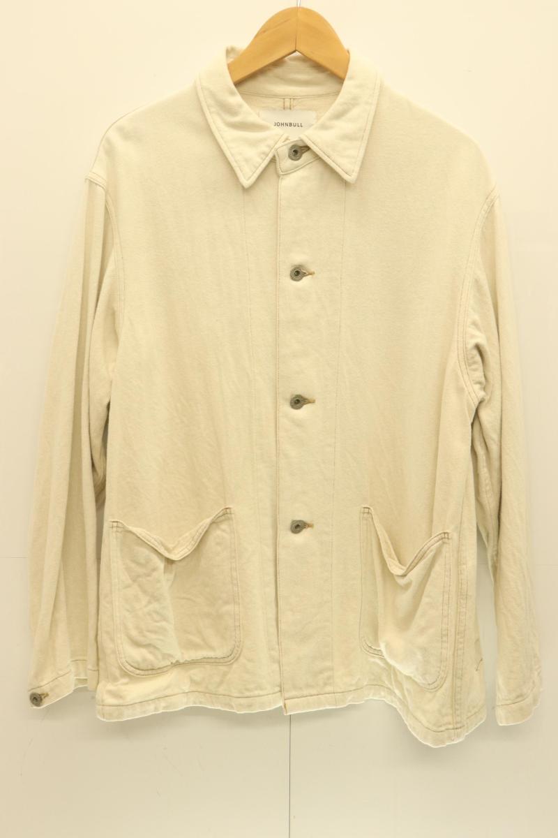 Rakuten - 【中古】 Johnbull メンズジャケット S コットンリネンデニム サック ジャケット Johnbull S ベージュ 肌色 デニム