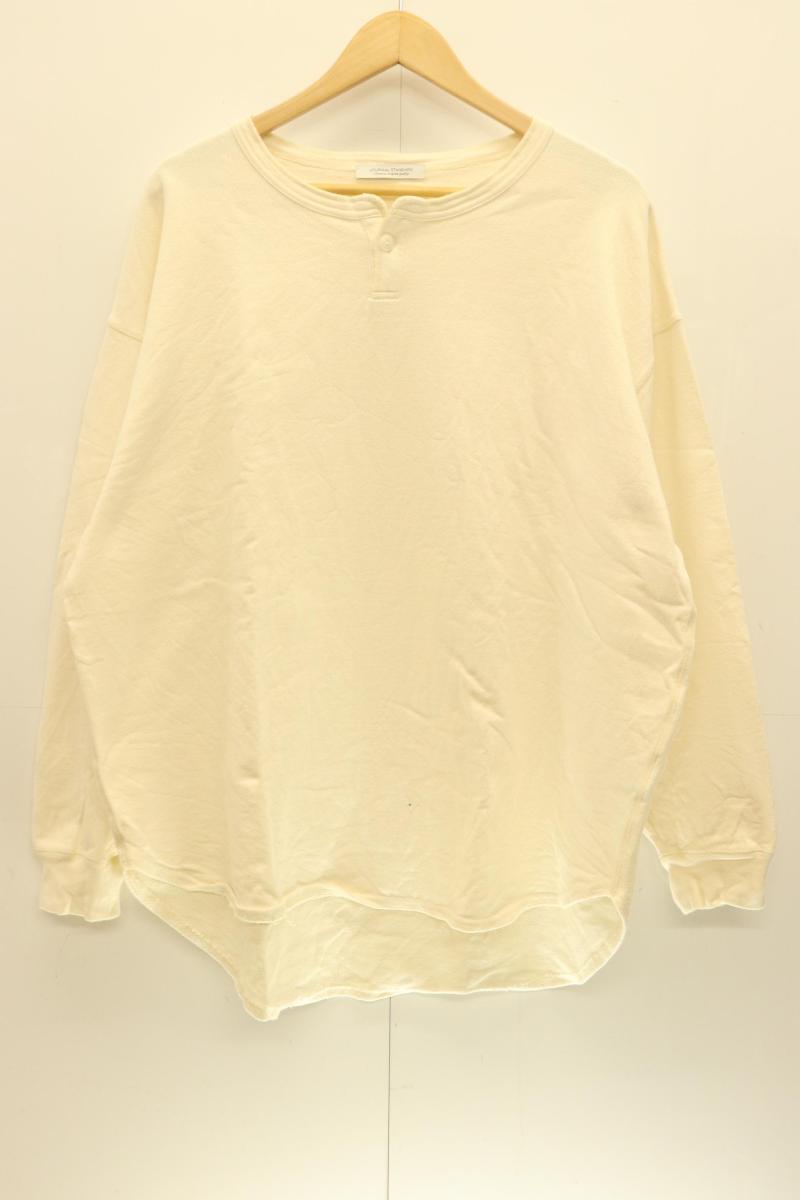 Rakuten - 【中古】 JOURNAL STANDARD メンズカットソー M ジャガード　オーバーサイズ　ヘンリーネック JOURNAL STANDARD M アイボリー 無地