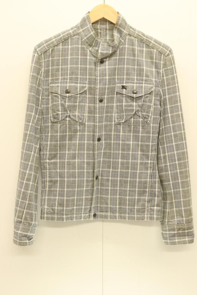 Rakuten - 【中古】 BURBERRY BLUE LABEL メンズジャケット M ジャケット BURBERRY BLUE LABEL M 黒 ブラック 白 ホワイト チェック