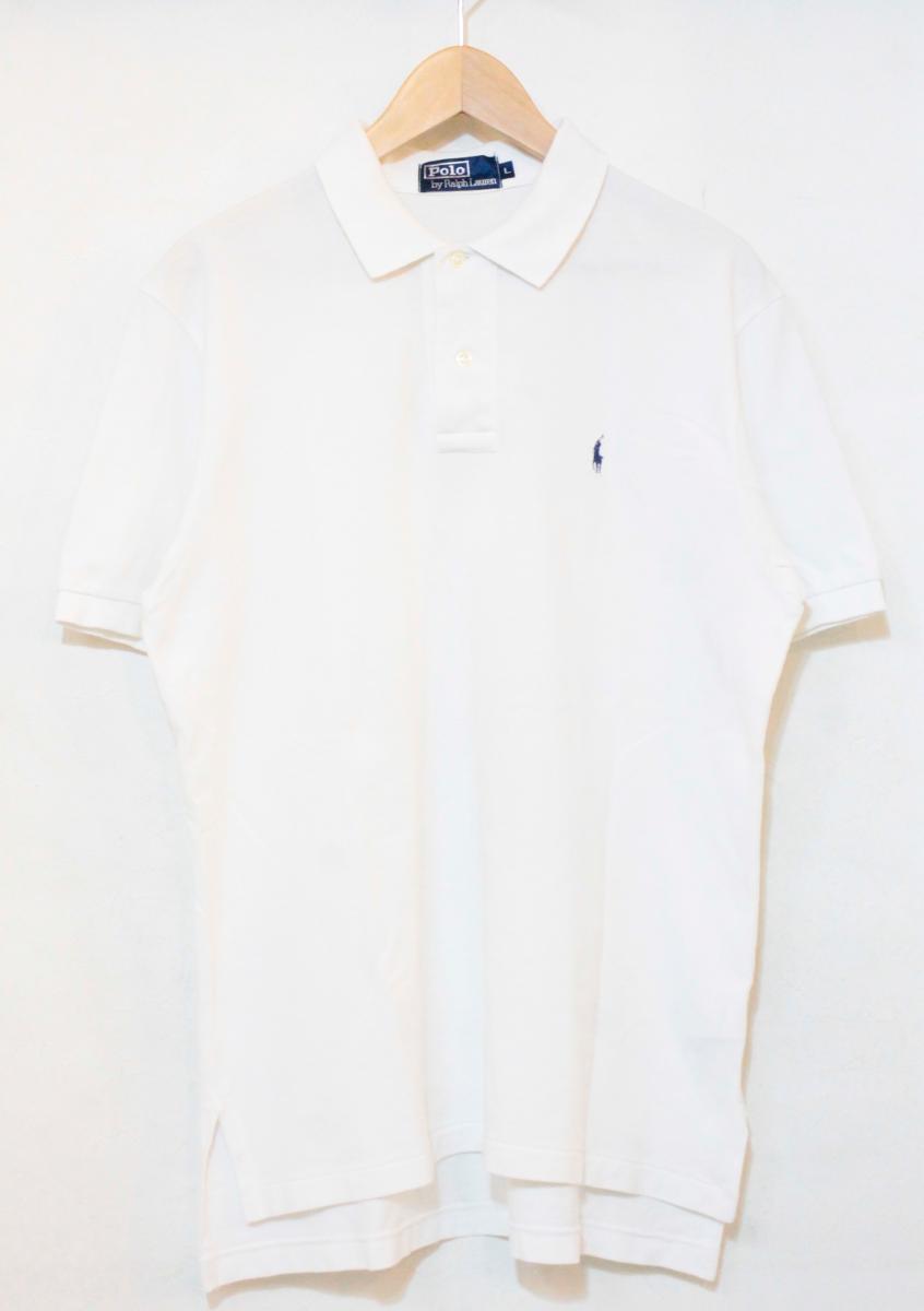 Rakuten - 【中古】 Polo by Ralph Lauren メンズポロシャツ L Polo by Ralph Lauren/L/白 ホワイト/ポロシャツ/kk-rl-hm-0200