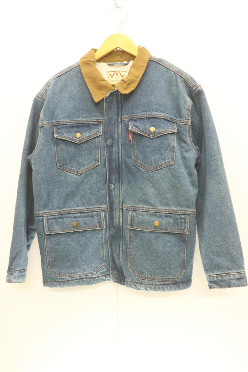 Rakuten - 【中古】 VIMANRON メンズデニムジャケット Gジャン L ボア デニムジャケット Gジャン VIMANRON L インディゴブルー 藍 無地