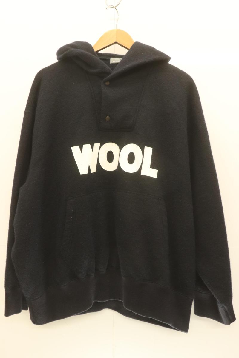 Rakuten - 【中古】 KOLOR BEACON メンズパーカー 2 wool hoodie KOLOR BEACON 2 紺 ネイビー プリント