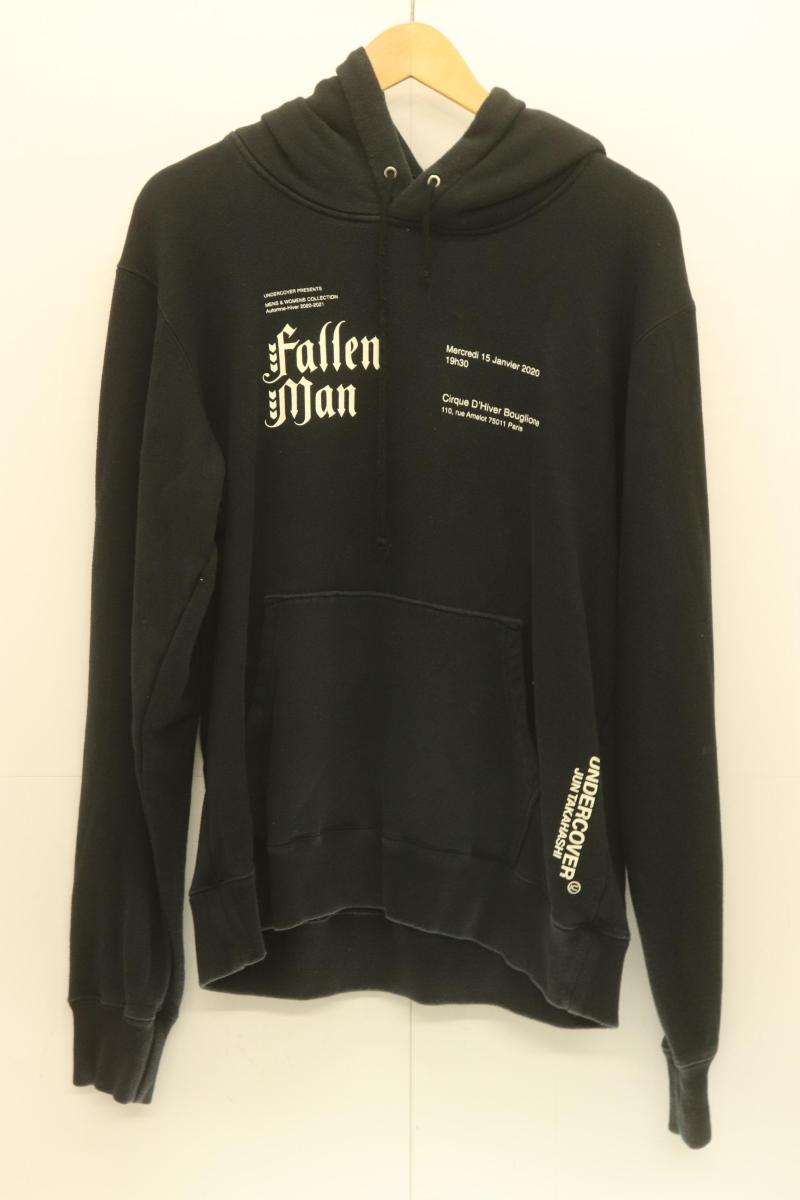 Rakuten - 【中古】 UNDER COVER メンズパーカー 4 FALLEN MAN HOODIE UNDER COVER 4 黒 ブラック プリント