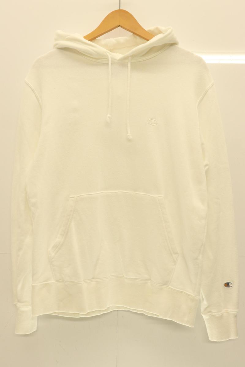 Rakuten - 【中古】 CHAMPION メンズパーカー L プルオーバーパーカー CHAMPION L 白 ホワイト ロゴ