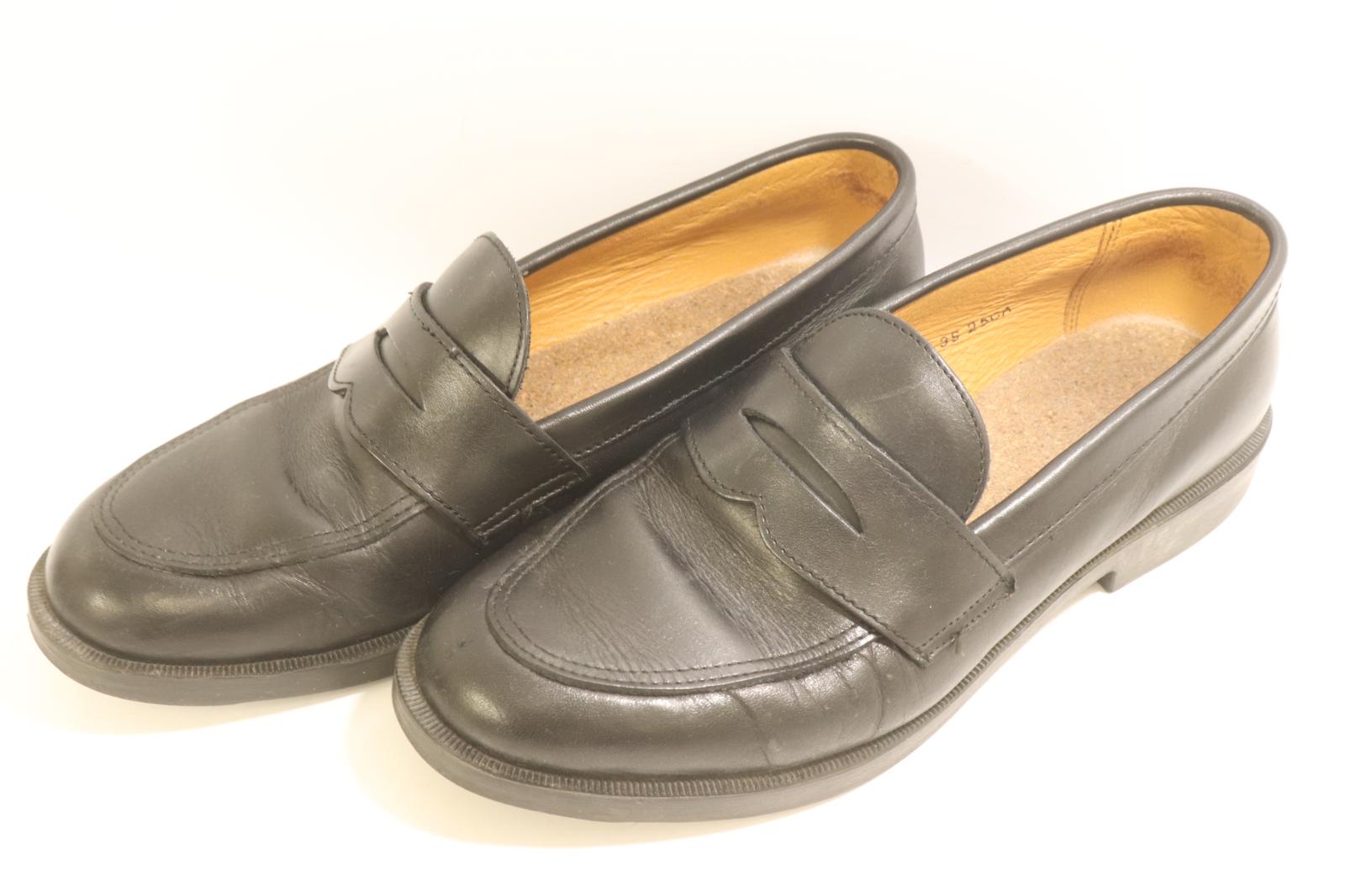 Rakuten - 【中古】 MoonStar レディースシューズ 25 コインローファー MoonStar 25 黒 ブラック 無地