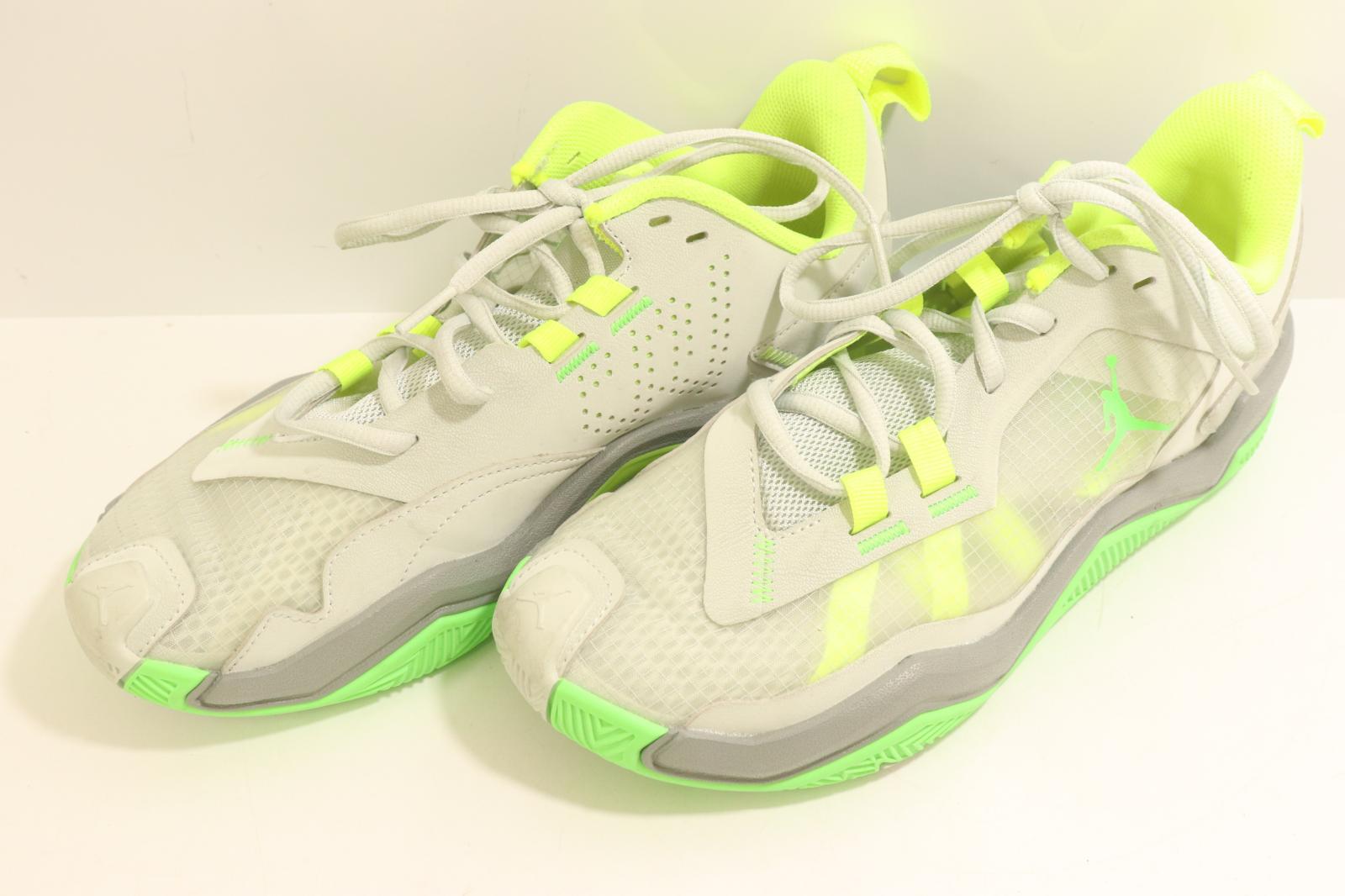 Rakuten - 【中古】 NIKE レディーススニーカー 25cm JORDAN ONE TAKE 4 PF NIKE 25cm グレー 灰 黄緑 イエローグリーン ロゴ