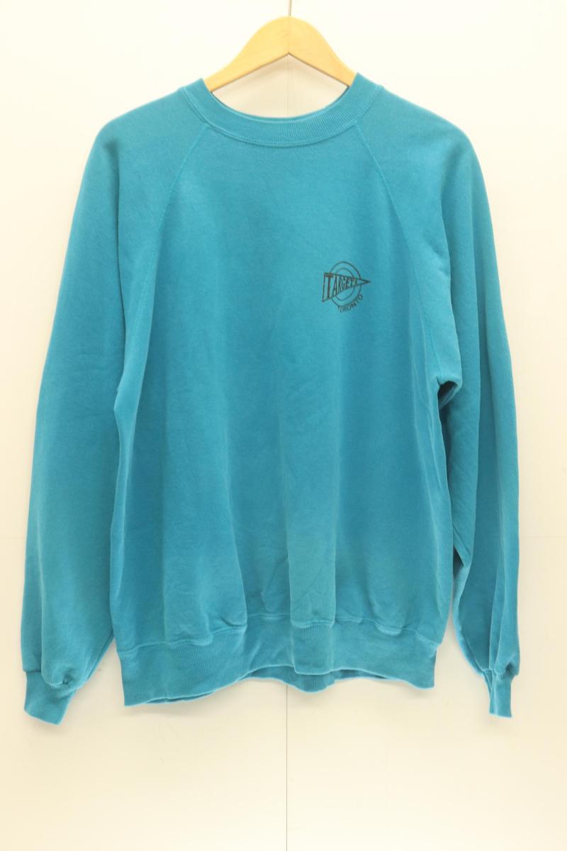 【中古】 Hanes メンズスウェット XL targets スウェット Hanes XL 青 ブルー プリント