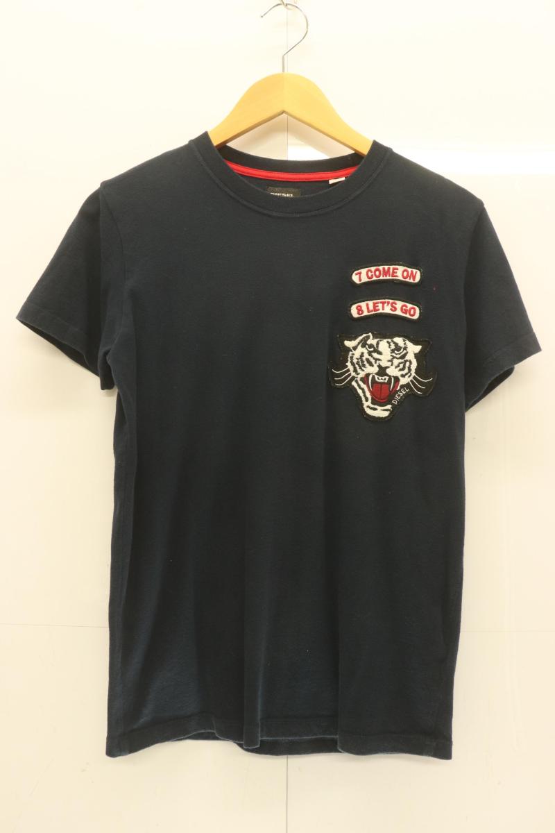 Rakuten - 【中古】 DIESEL メンズTシャツ XS タイガーワッペン Tシャツ DIESEL XS 紺 ネイビー ワッペン