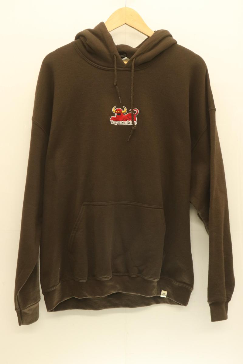 Rakuten - 【中古】 TOY MACHINE メンズパーカー XL Toymonster Cat Embroidery Sweat Pullover Hoodie TOY MACHINE XL 茶 ブラウン