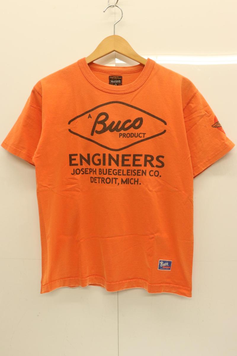 Rakuten - 【中古】 REAL McCoyS メンズTシャツ M Tシャツ REAL McCoyS M オレンジ 橙 プリント