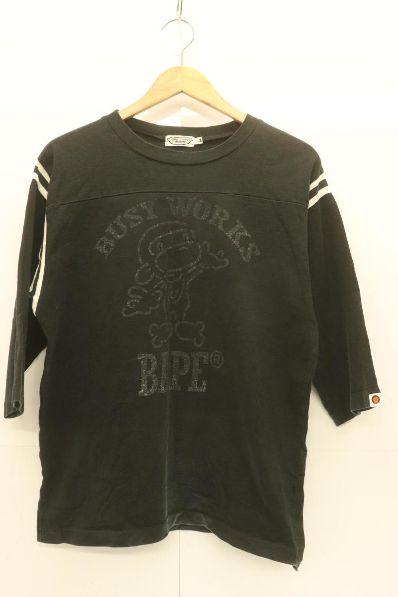 Rakuten - 【中古】 A BATHING APE メンズカットソー M BABY MILO カットソー A BATHING APE M 黒 ブラック プリント