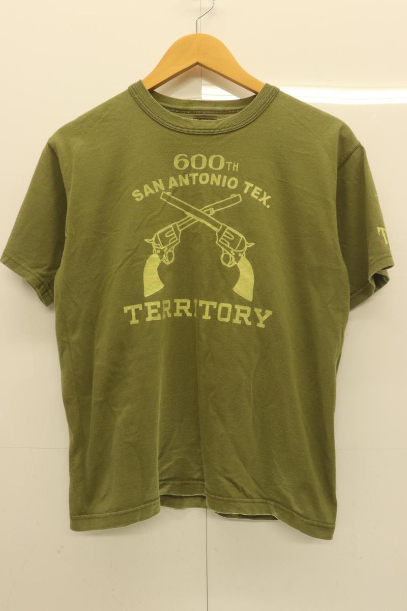 Rakuten - 【中古】 REAL McCoyS メンズTシャツ M Tシャツ REAL McCoyS M 緑 グリーン プリント