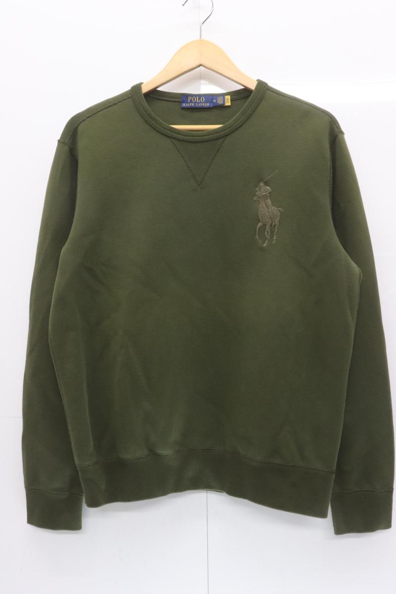 Rakuten - 【中古】 POLO RALPH LAUREN メンズスウェット M ビックポニー スウェット POLO RALPH LAUREN M 緑 グリーン 刺繍 ロゴ