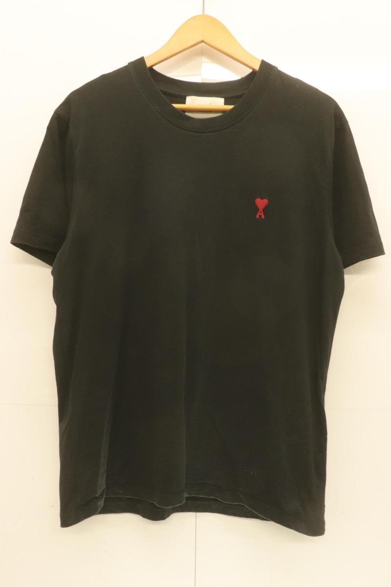 Rakuten - 【中古】 AMI Alexandre Mattiussi メンズTシャツ L AMI de COEUR Tシャツ AMI Alexandre Mattiussi L 黒 ブラック 刺繍