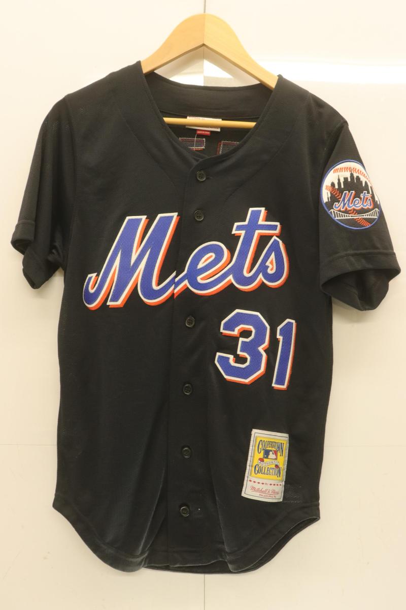 Rakuten - 【中古】 Mitchell&Ness メンズ半袖シャツ 36 METS ゲームシャツ Mitchell&Ness 36 紺 ネイビー ワッペン