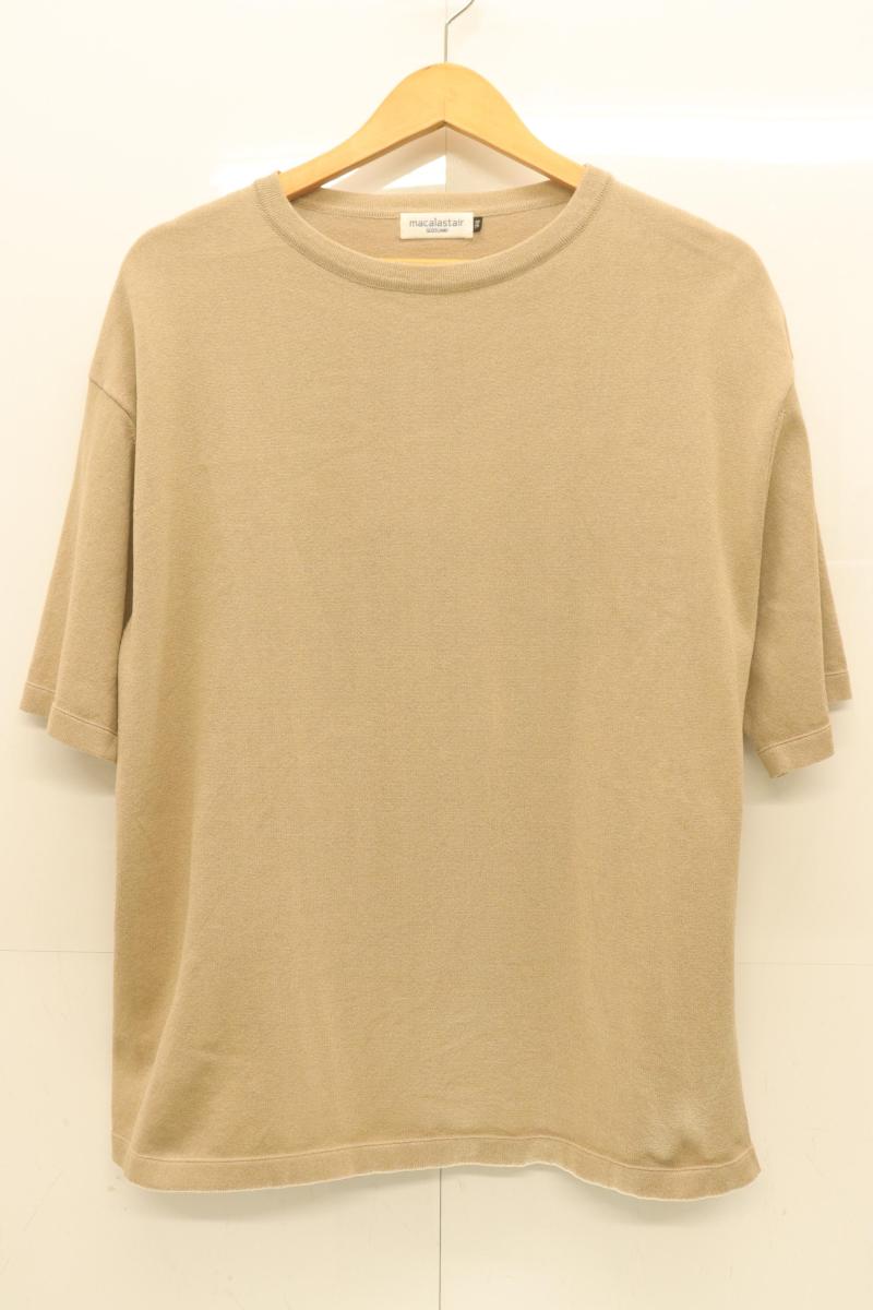 Rakuten - 【中古】 MACALASTAIR メンズTシャツ 38 ニットTシャツ MACALASTAIR 38 ベージュ 肌色 無地