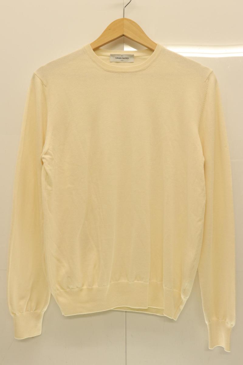 Rakuten - 【中古】 GRAN SASSO メンズニット セーター -- ニット セーター GRAN SASSO -- アイボリー 無地