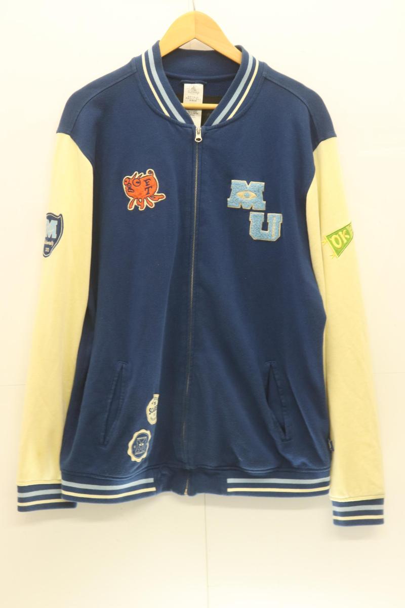 Rakuten - 【中古】 Disney メンズジャケット -- ジャケット Disney -- 青 ブルー アイボリー バックプリント
