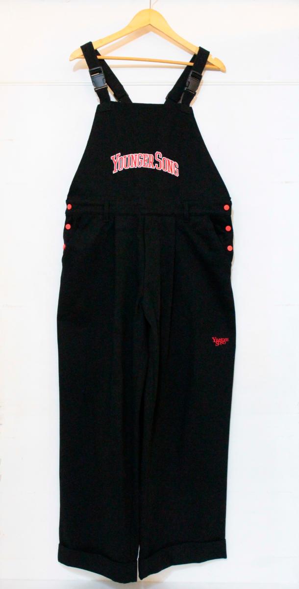 【中古】 メンズつなぎ オールインワン L younger song/S Overalls/つなぎ オールインワン/L/黒 ブラック/デニム/AZR-yng-0001-03