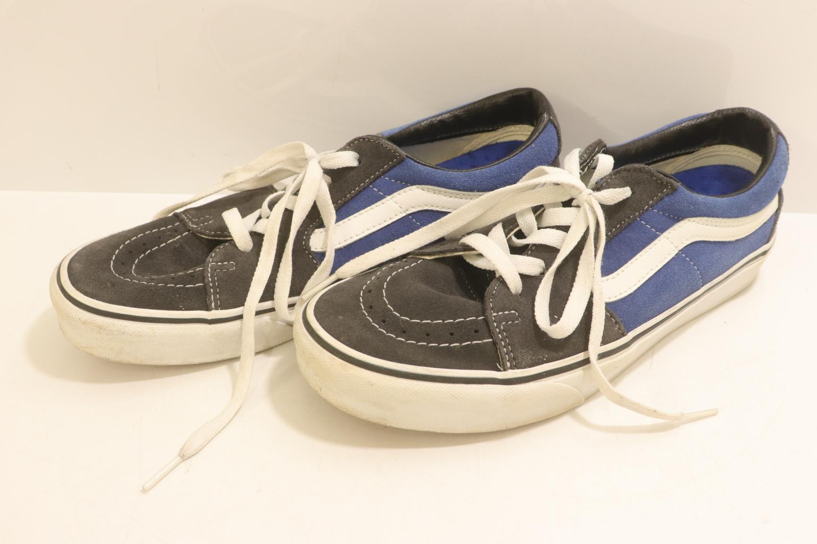 Rakuten - 【中古】 VANS メンズスニーカー 27 SK8-LOW スニーカー VANS 27 グレー 灰 青 ブルー ロゴ