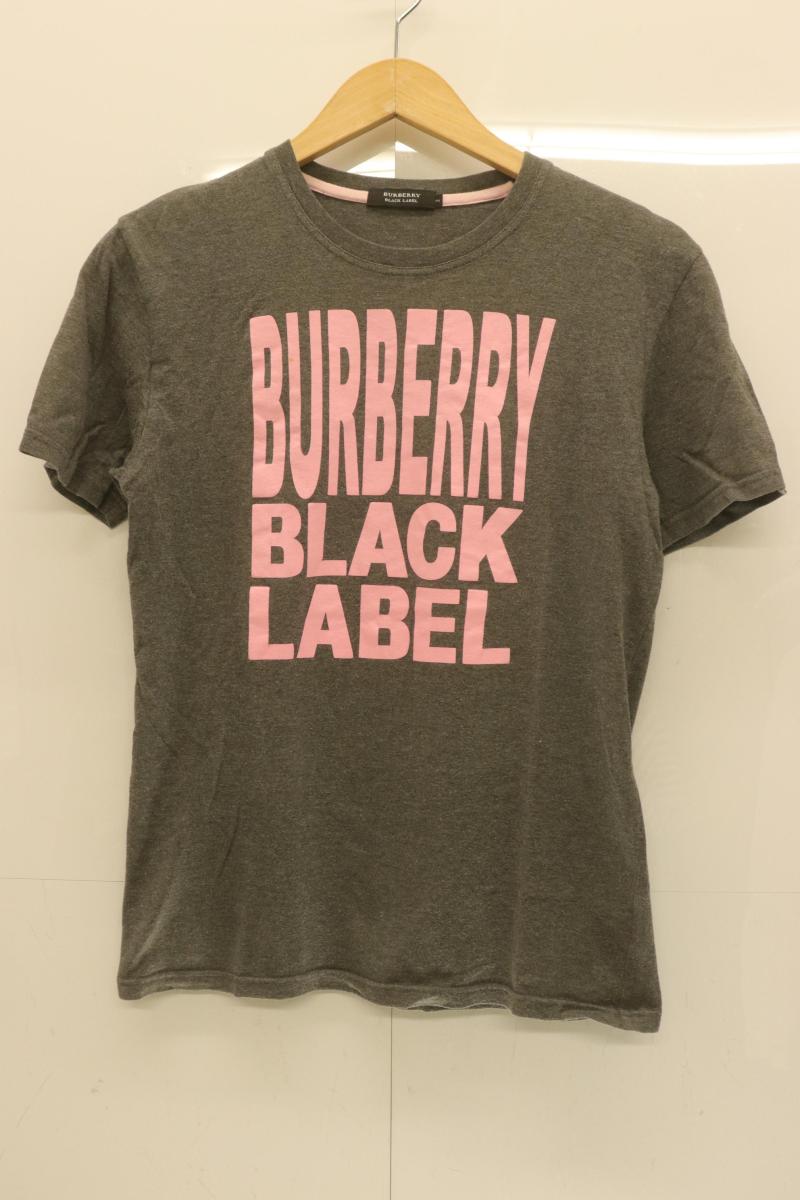 Rakuten - 【中古】 BURBERRY BLACK LABEL メンズTシャツ 2 ロゴ Tシャツ BURBERRY BLACK LABEL 2 グレー 灰 ピンク 桃 ロゴ