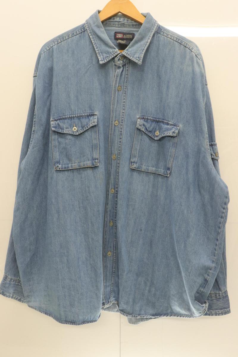 Rakuten - 【中古】 FADED GLORY メンズ長袖シャツ XXL デニムシャツ FADED GLORY XXL 青 ブルー