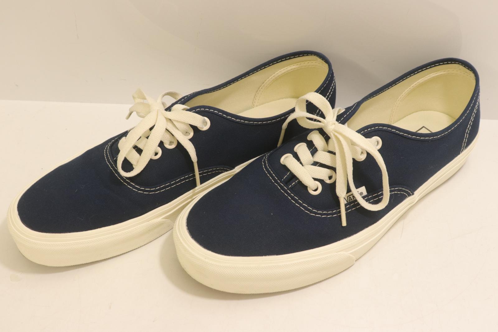 Rakuten - 【中古】 VANS メンズスニーカー 27.5cm AUTHENTIC スニーカー VANS 27.5cm 紺 ネイビー 無地