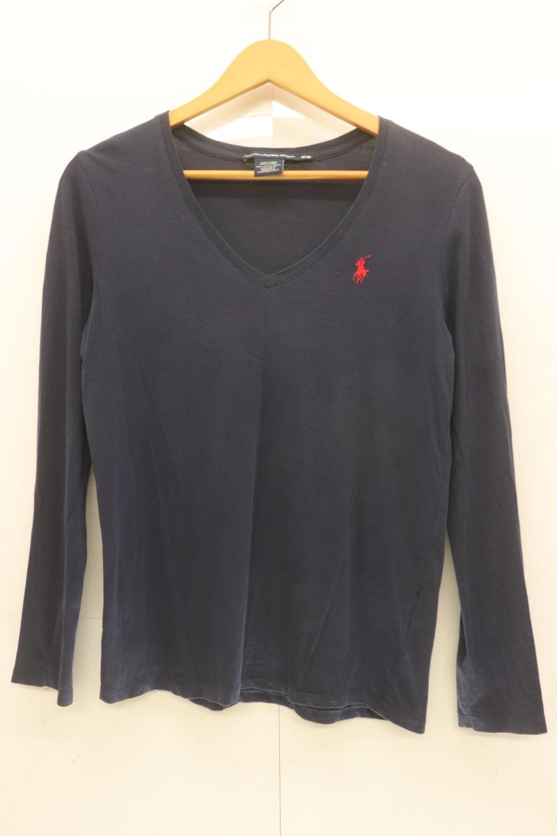  Ralph Lauren Sport メンズVネックカットソー M Vネックカットソー Ralph Lauren Sport M 紺 ネイビー 刺繍
