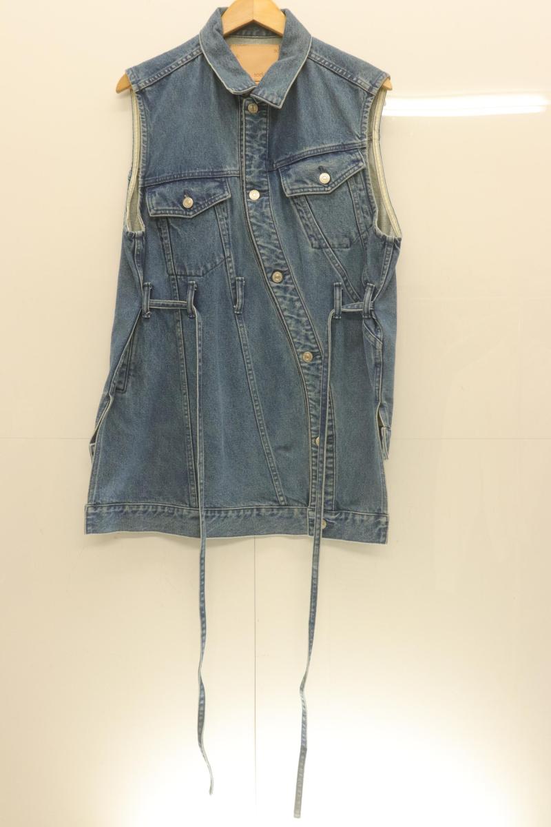 Rakuten - 【中古】 soduk メンズデニムジャケット Gジャン F wave denim vest soduk F 青 ブルー