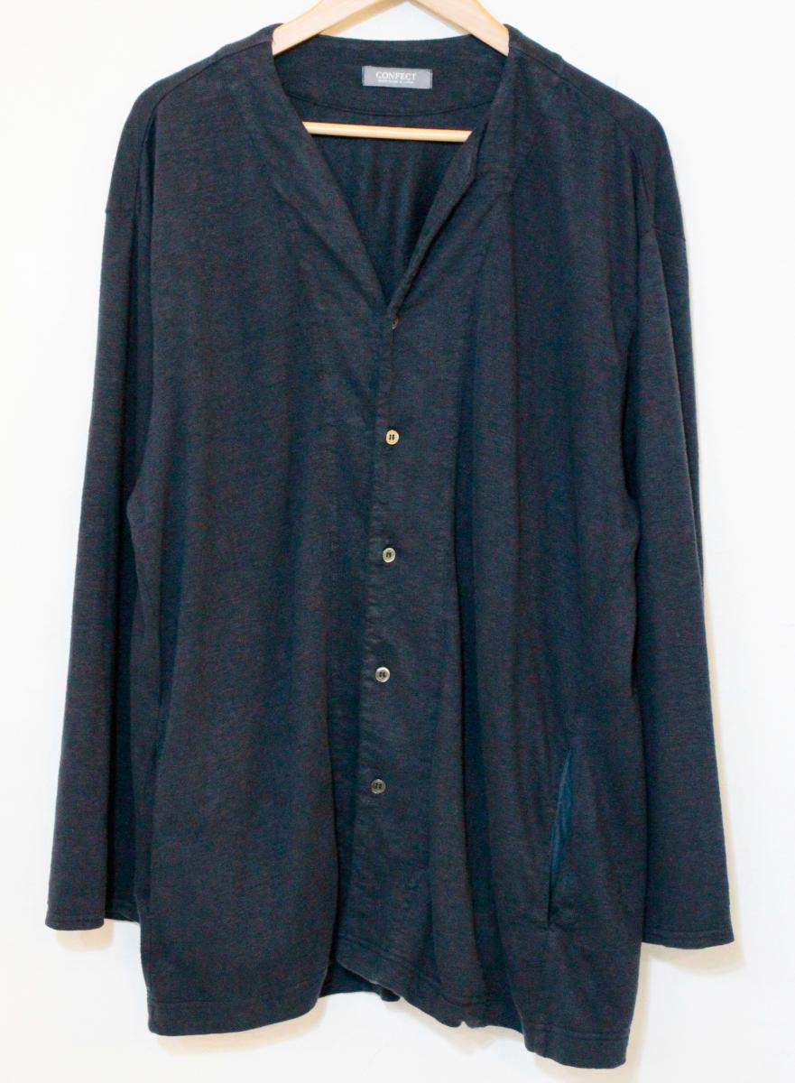 Rakuten - 【中古】 nest Robe メンズカーディガン 3 nest robe CONFECT/リネンインレー キーネック シャツカーディガン/3/紺 ネイビー/02242-0060