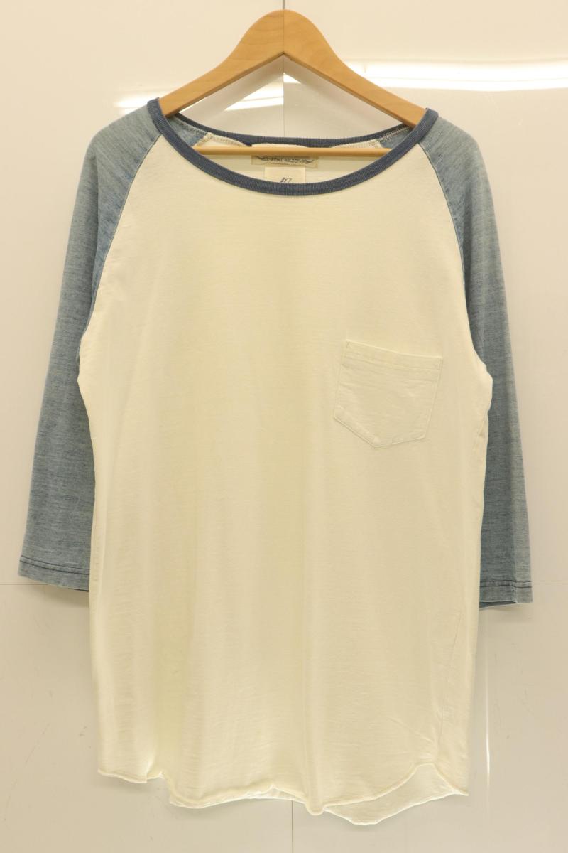 Rakuten - 【中古】 REMI RELIEF メンズラグランTシャツ L ラグランTシャツ カットソー REMI RELIEF L 白 ホワイト 水色 アクアブルー 無地