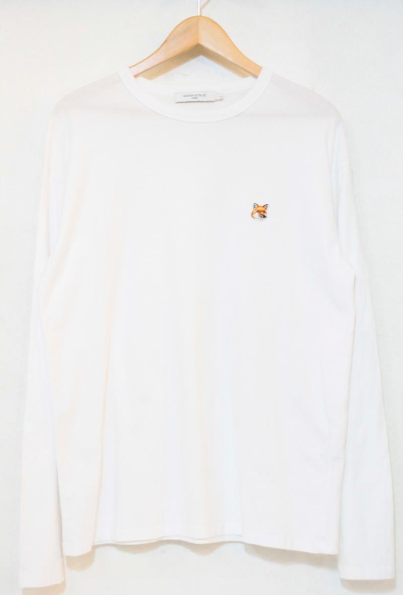 タグ付き 新品未使用 Maison Kitsune 長袖Tシャツ ホワイト XS 楽天市場】白 ホワイト（ブランドメゾン キツネ）（Tシャツ