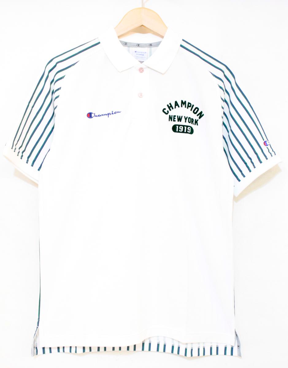 【中古】 CHAMPION メンズポロシャツ XL CHAMPION/GOLF/ポロシャツ/XL/白 ホワイト