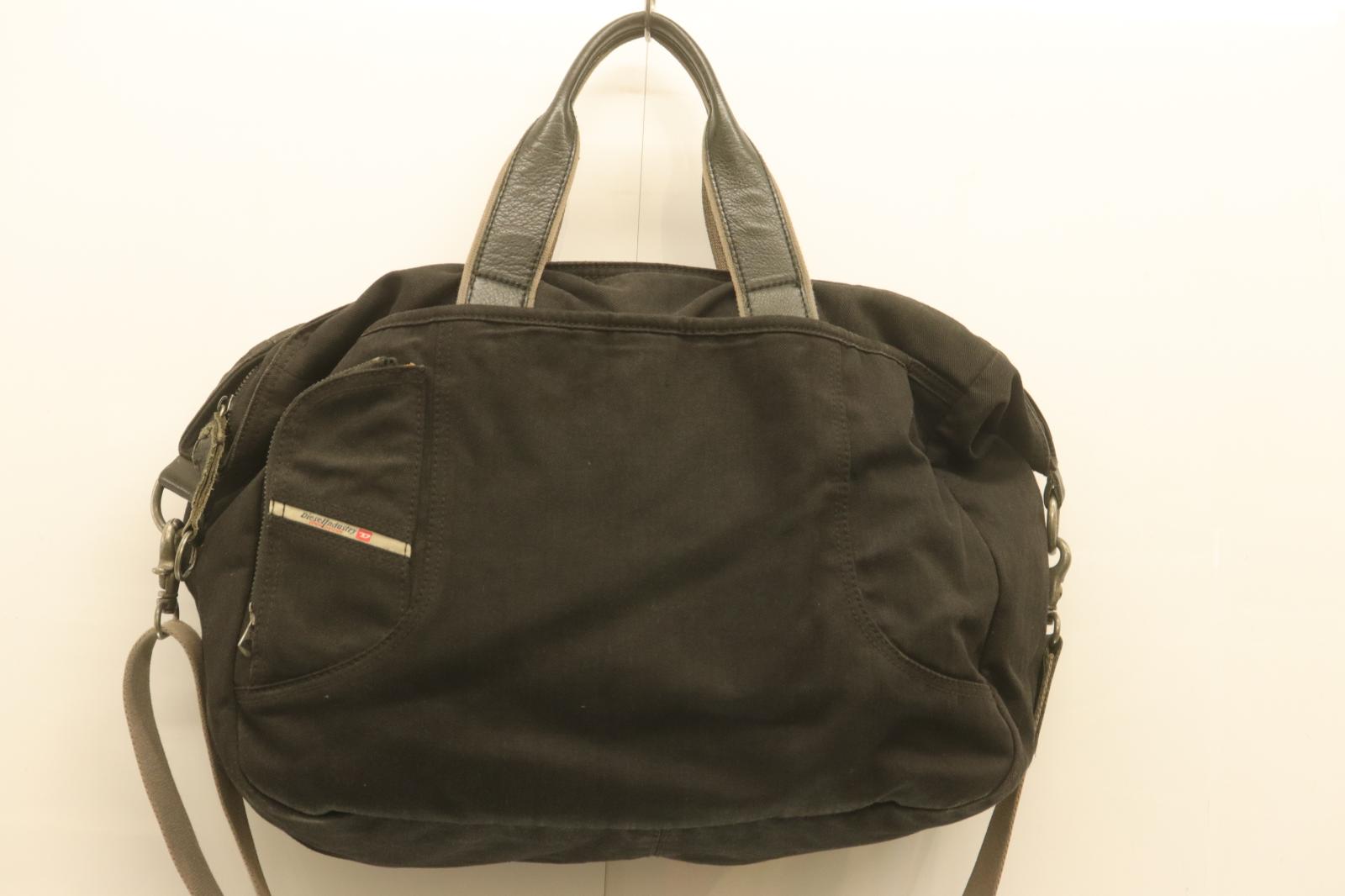 DIESEL - 【中古】 DIESEL メンズトートバッグ -- 2wayトートバッグ DIESEL -- 黒 ブラック ロゴ