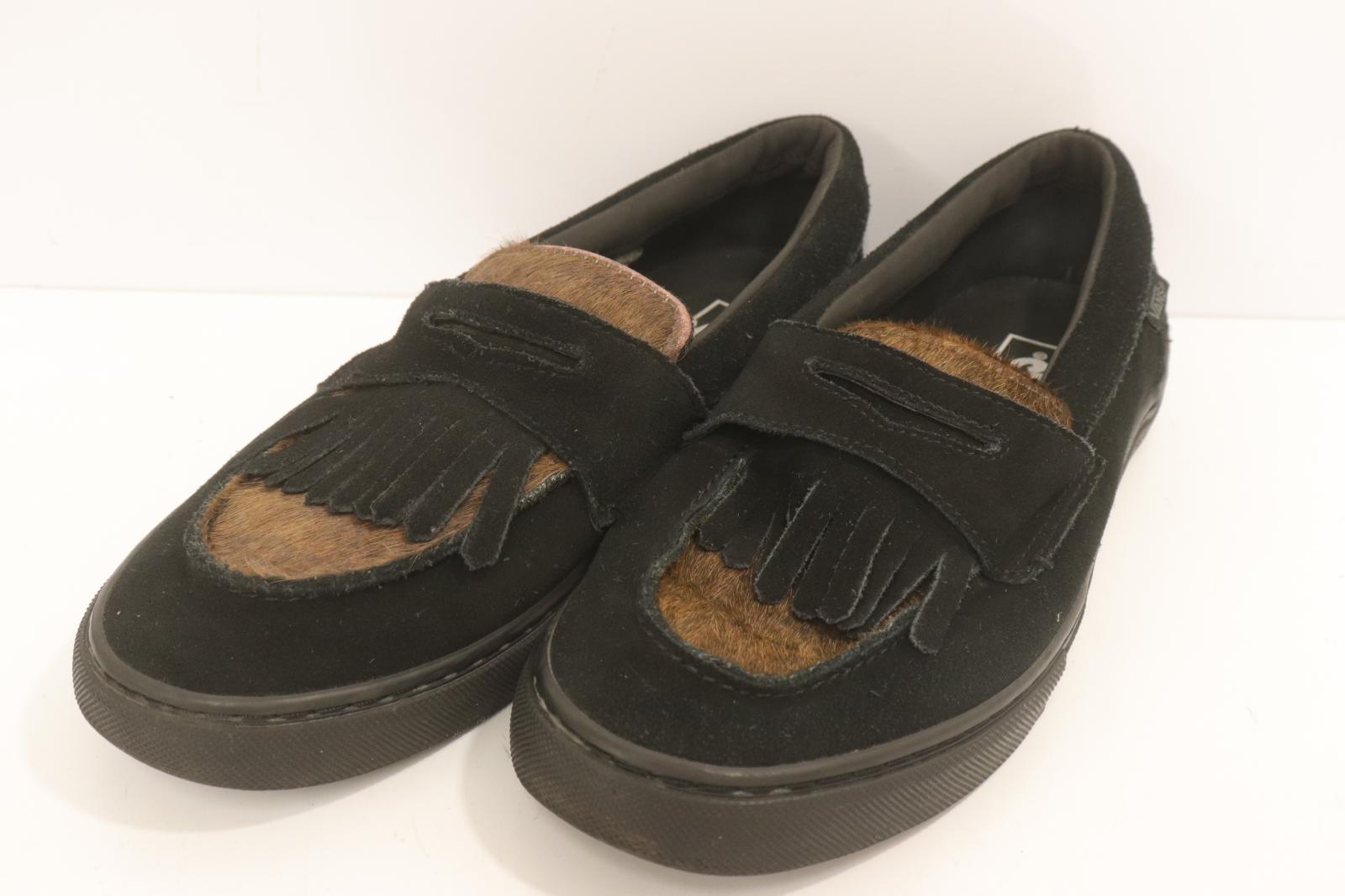 VANS メンズスニーカー 27 V196CF HL LOAFER VANS 27 黒 ブラック 無地