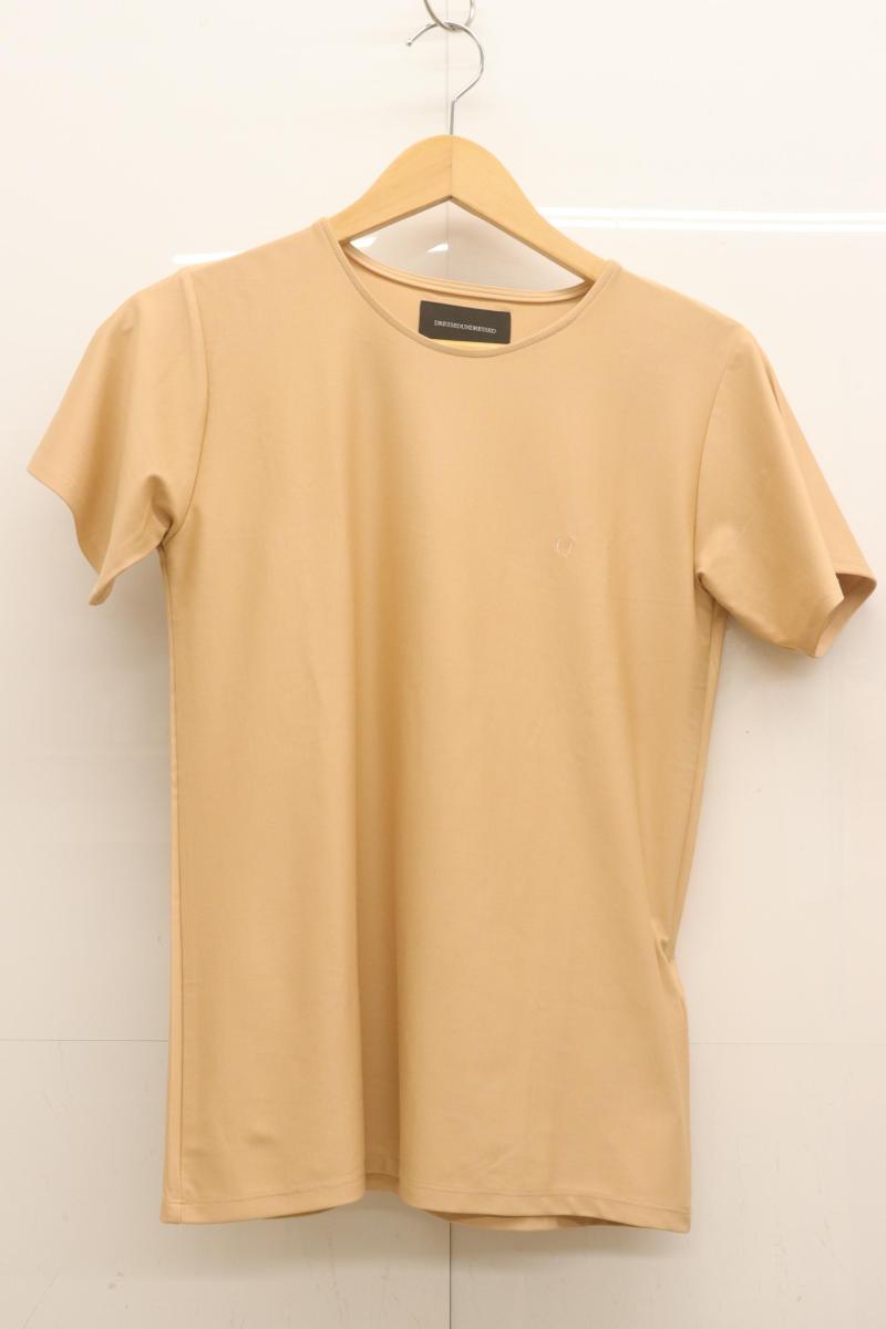  DRESSEDUNDRESSED メンズTシャツ 3 Tシャツ DRESSEDUNDRESSED 3 ベージュ 肌色 ロゴ