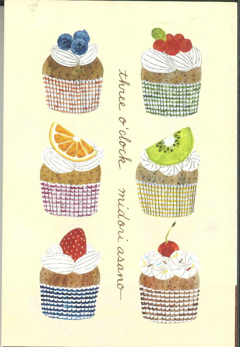 【メール便OK】HYOGENSHA　浅野みどり　three　o'ciock 　はがき箋　25-566