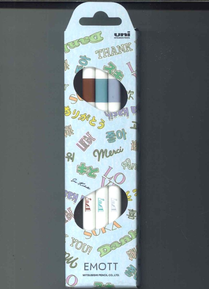 【メール便OK】三菱uni　水性サインペン　エモット＜EMOTT＞　PEM-SY 3C Lブルー