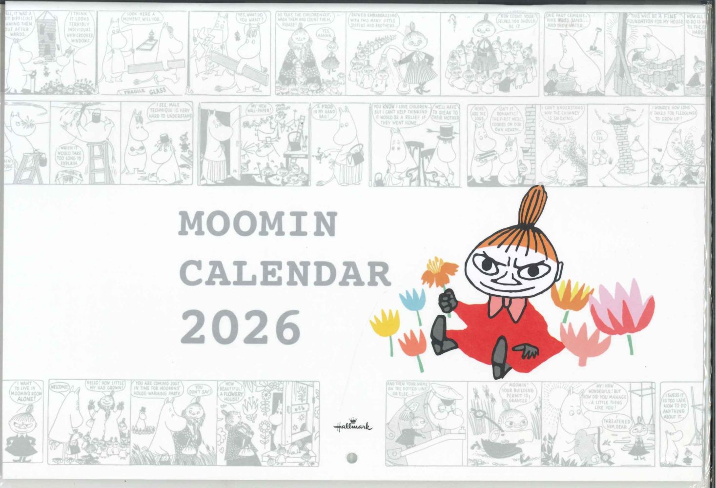 【メール便OK】ホールマーク　2026　壁掛け二つ折りカレンダー大　YDC-845-377　ムーミン