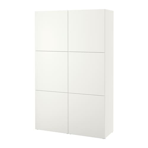 【IKEA・イケア・通販】BESTA ベストー 収納コンビネーション 扉付, ホワイト/ラップヴィーケン ホワイト[24](a)(89187443)