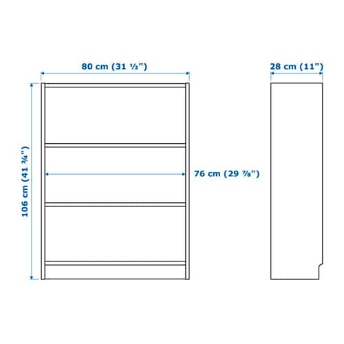 【期間限定】【IKEA/イケア/通販】BILLYビリー書棚,ホワイト(d)(70351570)